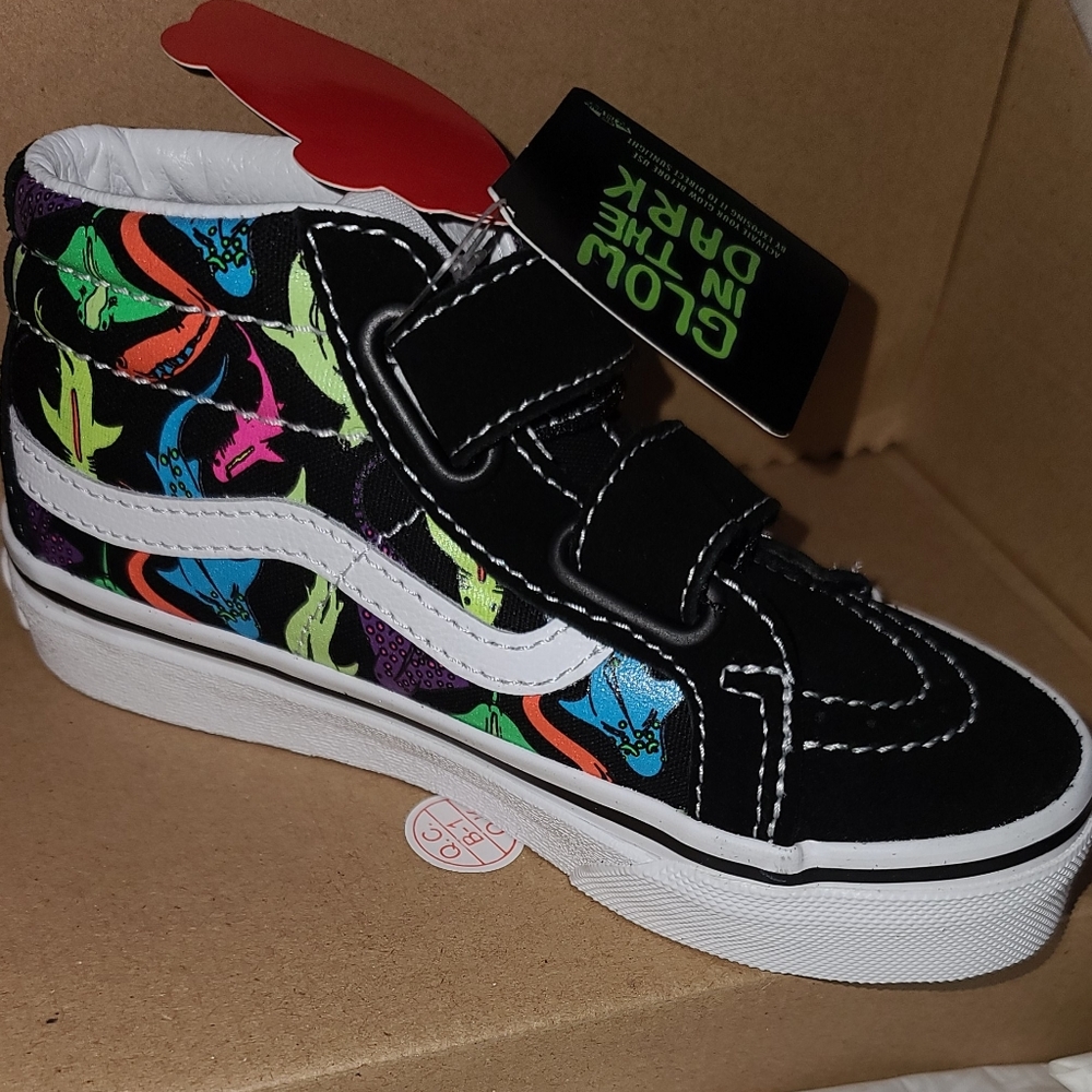 Vans GLOW IN THE DARK Pre-School Sk8-Mid Reissue V